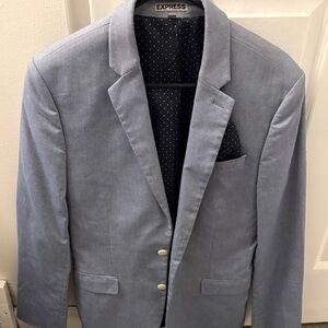 Express Men's Sky Blue Sport Coat. 38R. Fitted